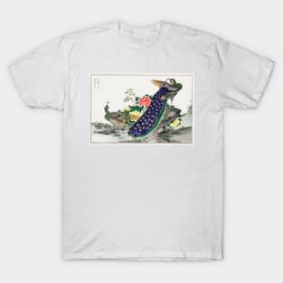 Peacock and Peony Japanese Artwork T-Shirt